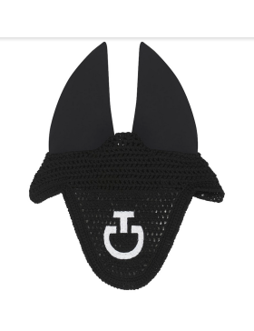 Cavalleria Toscana - Bonnets pour chevaux - Bonnet en crochet Soundless Full / Cheval CUF050 Noir