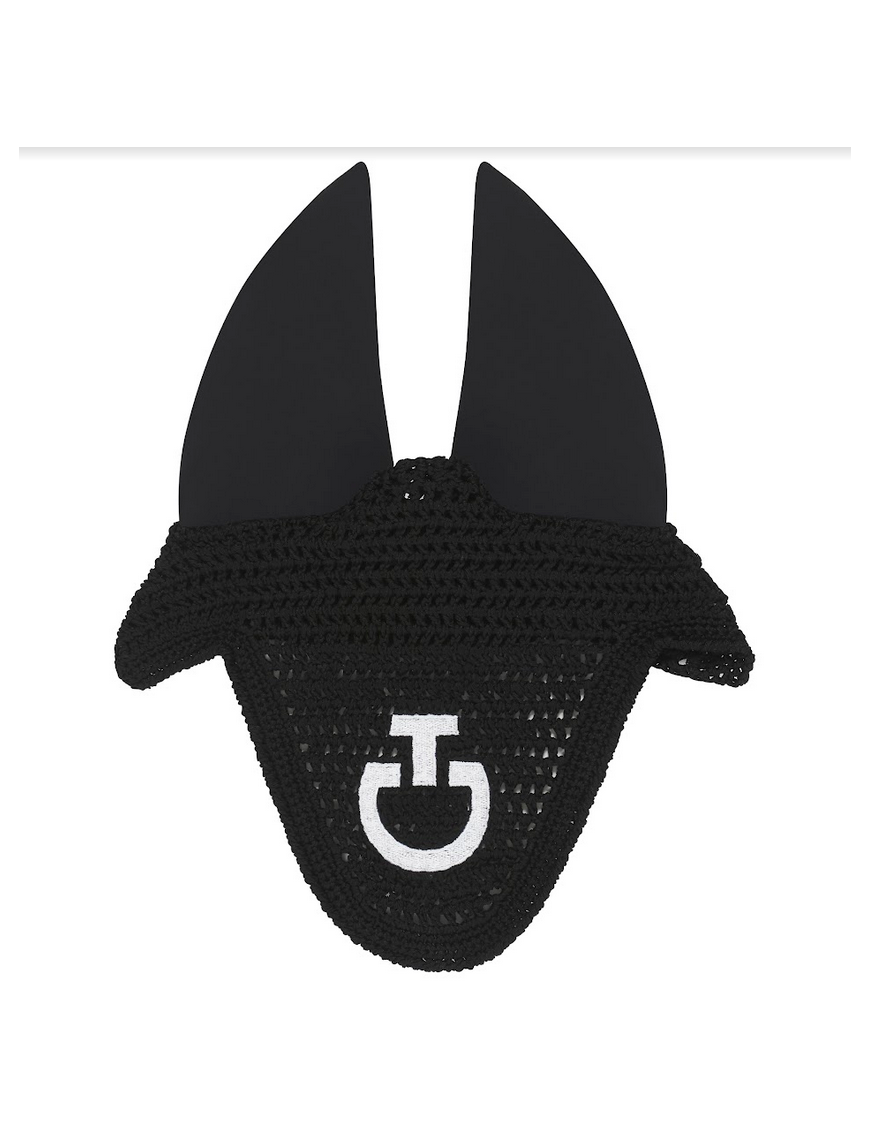 Cavalleria Toscana - Bonnets pour chevaux - Bonnet en crochet Soundless Full / Cheval CUF050 Noir