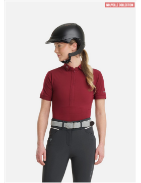 HorsePilot - Femme - Polo manches courtes Aeromesh Dark Red