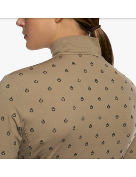 Cavalleria Toscana - Polos - Polo technique manches Longues femme POD307 Biscuit