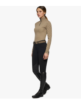 Cavalleria Toscana - Polos - Polo technique manches Longues femme POD307 Biscuit