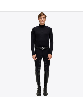 Cavalleria Toscana - Polos - Polo technique manches longues Homme POU305 Noir