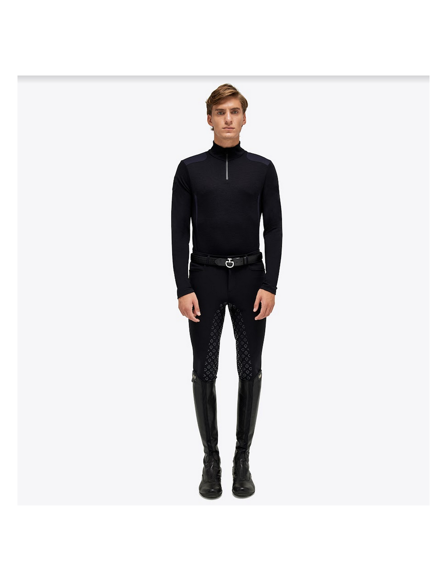 Cavalleria Toscana - Polos - Polo technique manches longues Homme POU305 Noir