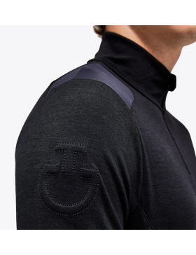 Cavalleria Toscana - Polos - Polo technique manches longues Homme POU305 Noir