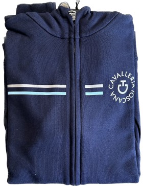 Cavalleria Toscana- gilet boy CT Orbit Print Coton Hodle - bleu -FEO012