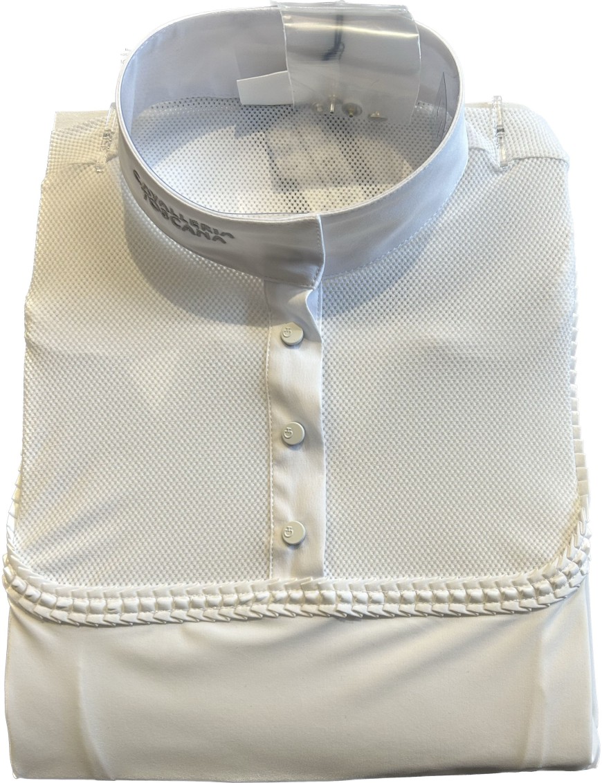 Cavalleria Toscana - Polo Button Up Competition White - POD345