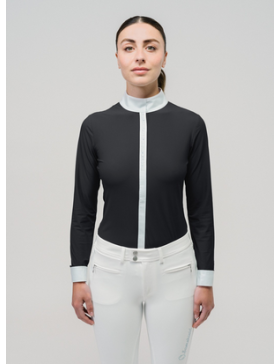 Samshield-Polo et Chemise-Polo de concours Julia crystal leaf Blanc