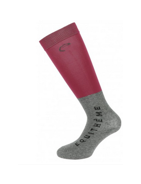 Equitheme-Chaussettes-Chaussettes Compet X2 Fuchsia 