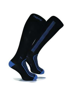 FreeJump-Accessoires-Paire de chaussettes techniques Noir/Bleu