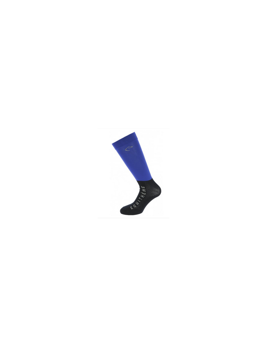 Equitheme-Chaussettes-Paire de Chaussette x 2 Bleu roi/Noir