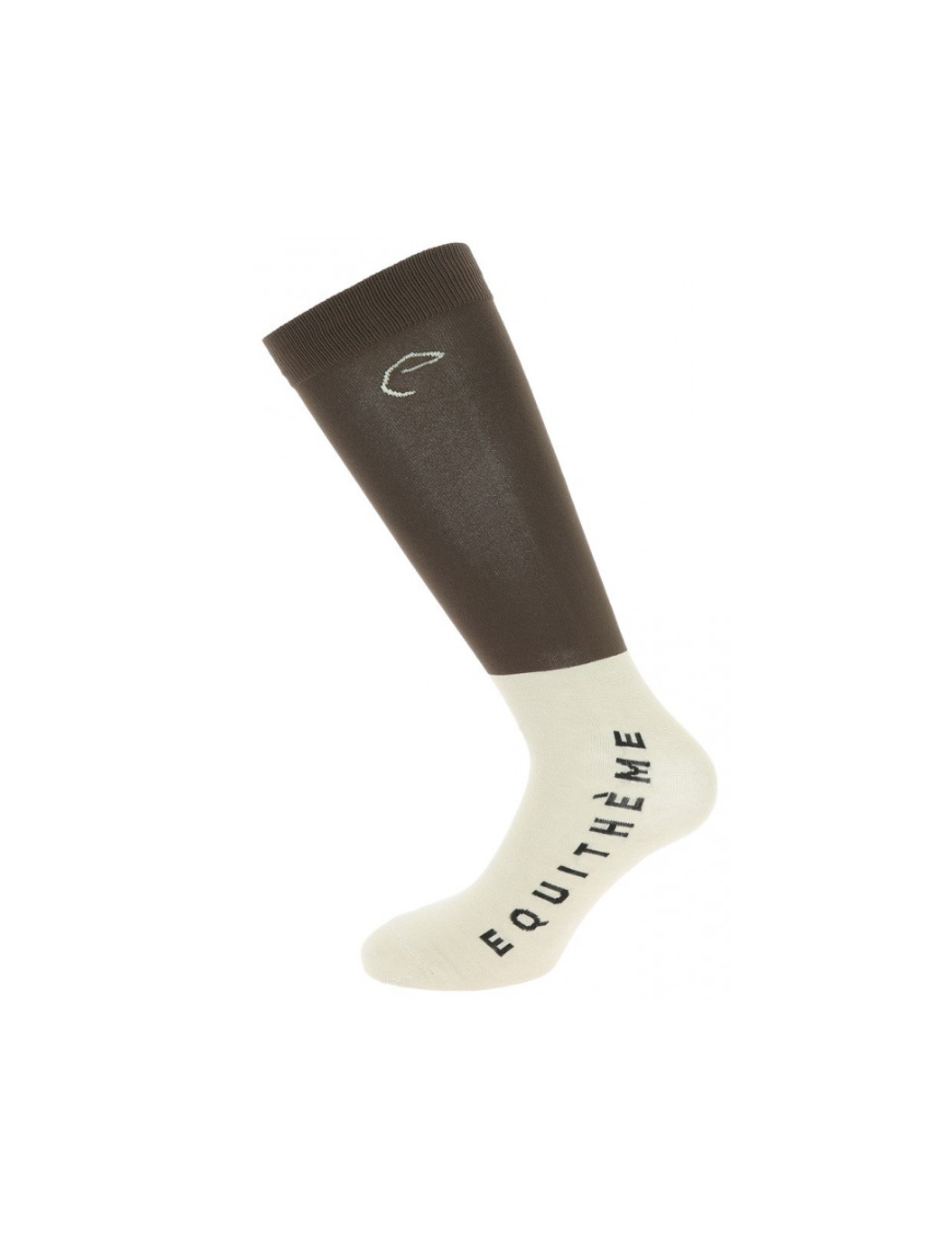 Equitheme-Chaussettes-Paire de Chaussette x 2 Gris/Noir