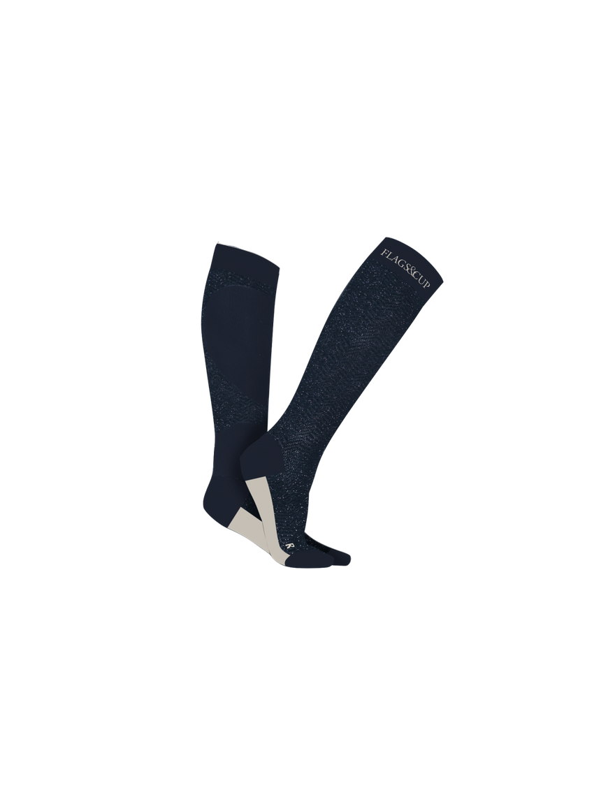 Flags & Cup-Chaussettes-Chaussettes X 1 Akaa Navy/Paillettes