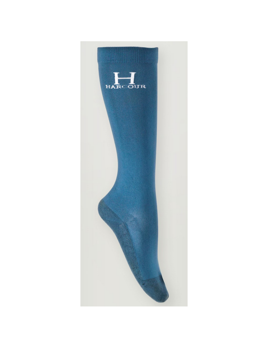 Harcour-Chaussette-Chaussettes X2 Badminton Steel Blue 