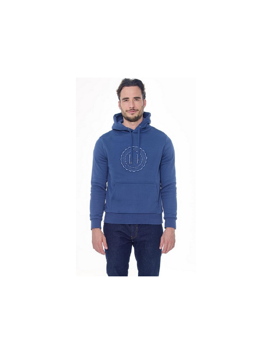 Harcour-Pull et Gilet-Sweat Samy Steel Blue