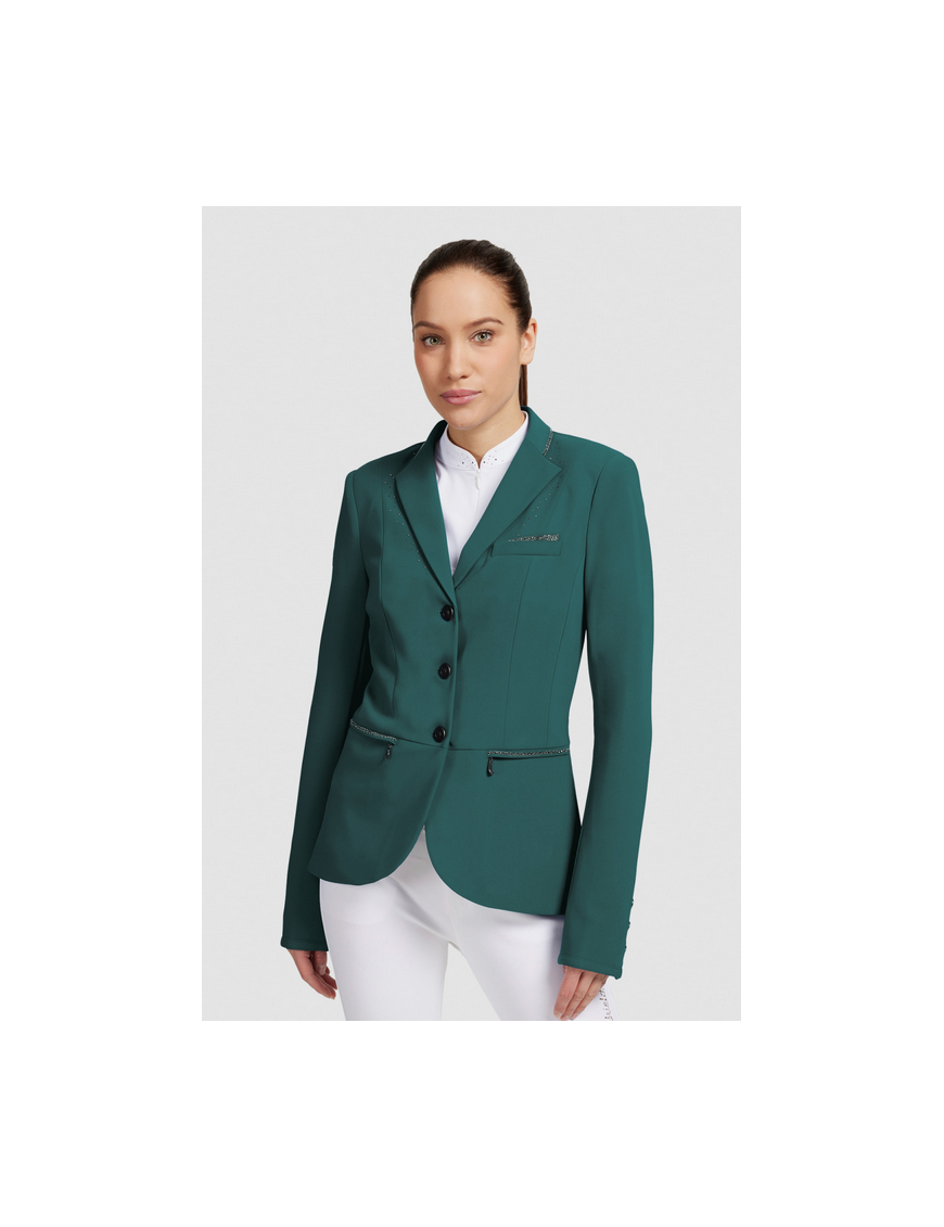 Samshield-Veste de Concours-Victorine Crystal Fabric Posy Green