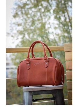 penelope leprevost - sac a main - etretat - petit model - cognac 