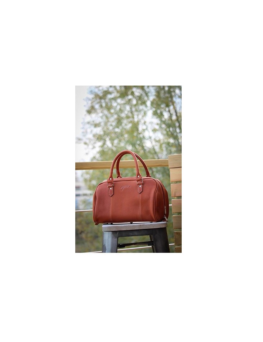 penelope leprevost - sac a main - etretat - petit model - cognac 