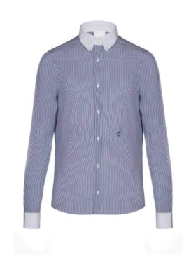 Cavalleria Toscana - Chemises - Chemise Manches Longues Homme CAU010 Bleu ciel à rayures blanches