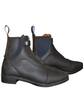 Privilège Equitation - Chaussant - Boots d'équitation en cuir Foggia marron et marine