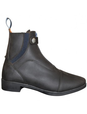 Privilège Equitation - Chaussant - Boots d'équitation en cuir Foggia marron et marine