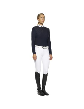 Cavalleria Toscana - Polos - Polo de concours manches Longues femme POD267 Marine