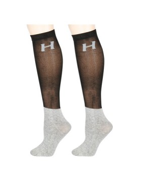 Harry's Horse - Chaussettes - Lot de 3 paires de chaussettes fines Unisexe Noir