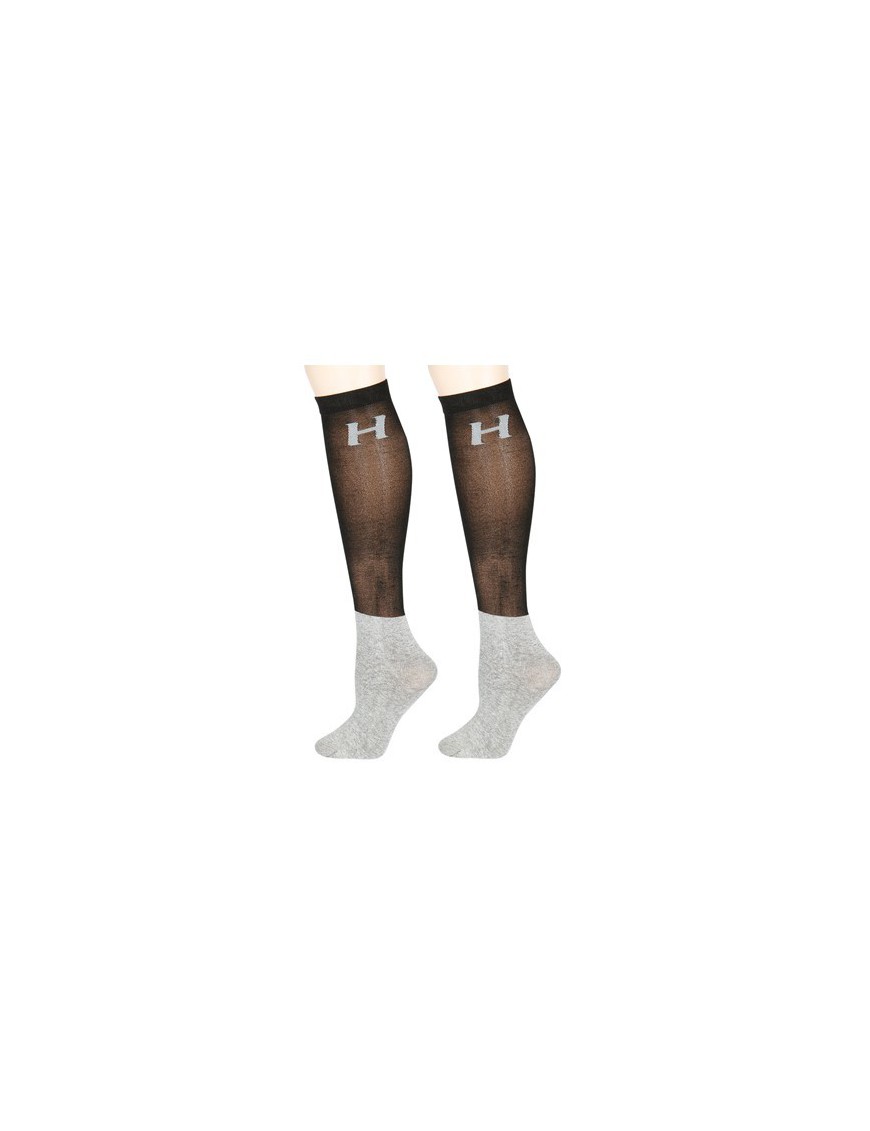 Harry's Horse - Chaussettes - Lot de 3 paires de chaussettes fines Unisexe Noir