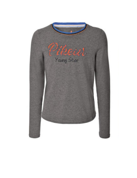 Pikeur - Destockage - Tshirt "TAMINA" Fille 10 ans Gris/orange