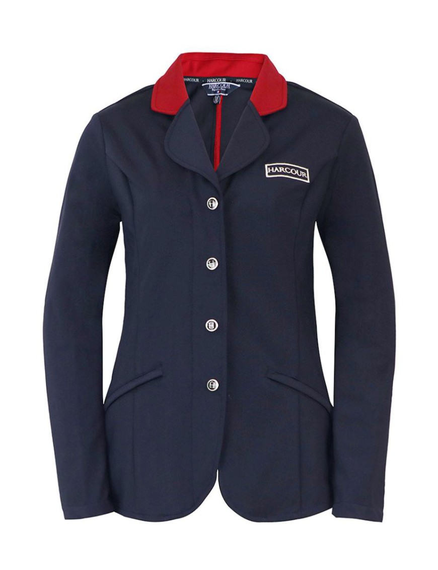 Harcour - Veste de concours - Veste "French Team" Marine col rouge