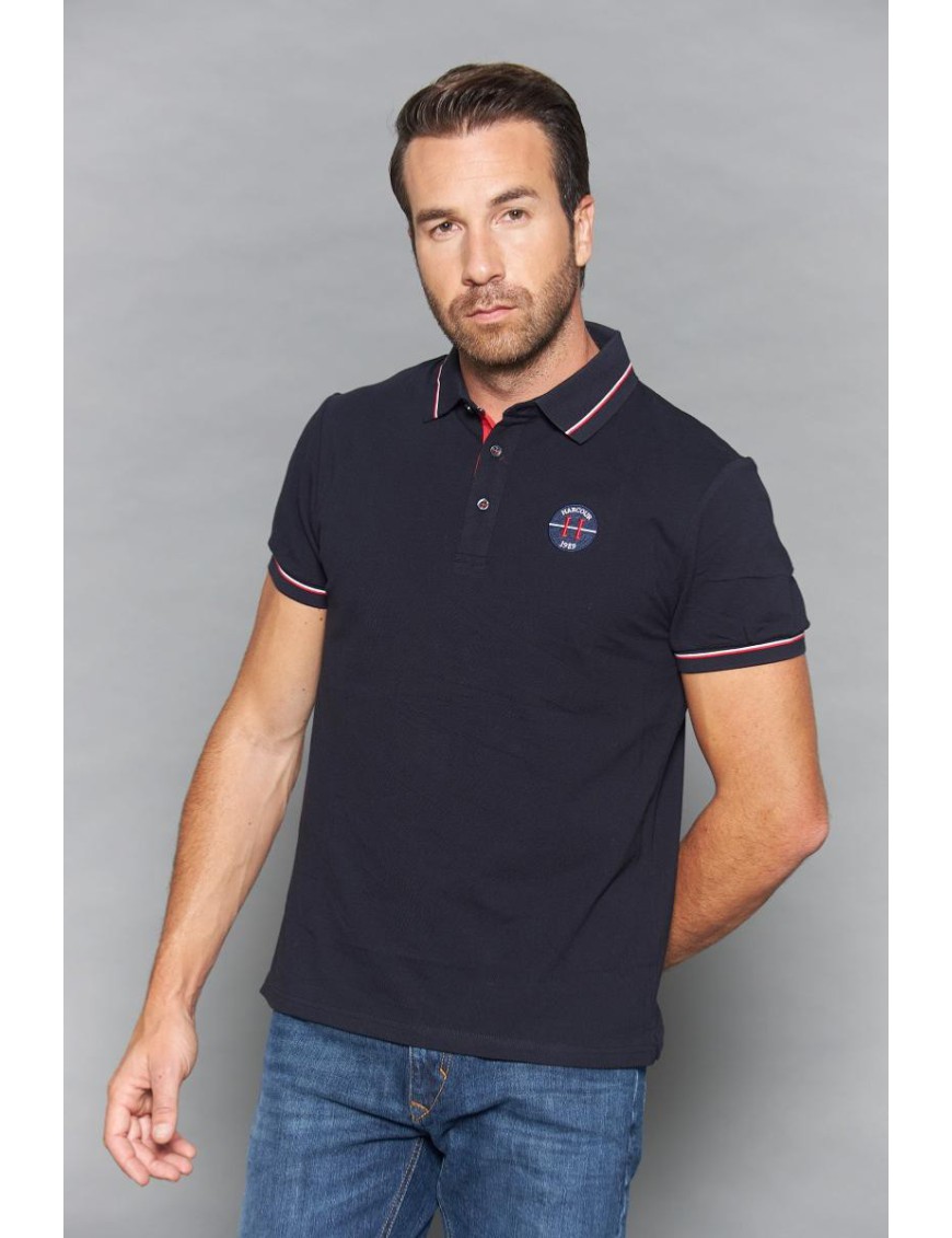 Harcour - Polos et chemises - Polo manches courtes "Pampelonne" Homme Marine