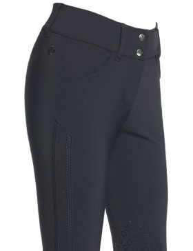 Cavalleria Toscana - Cavalier - Pantalon de concours brodé Femme PAD158 Marine