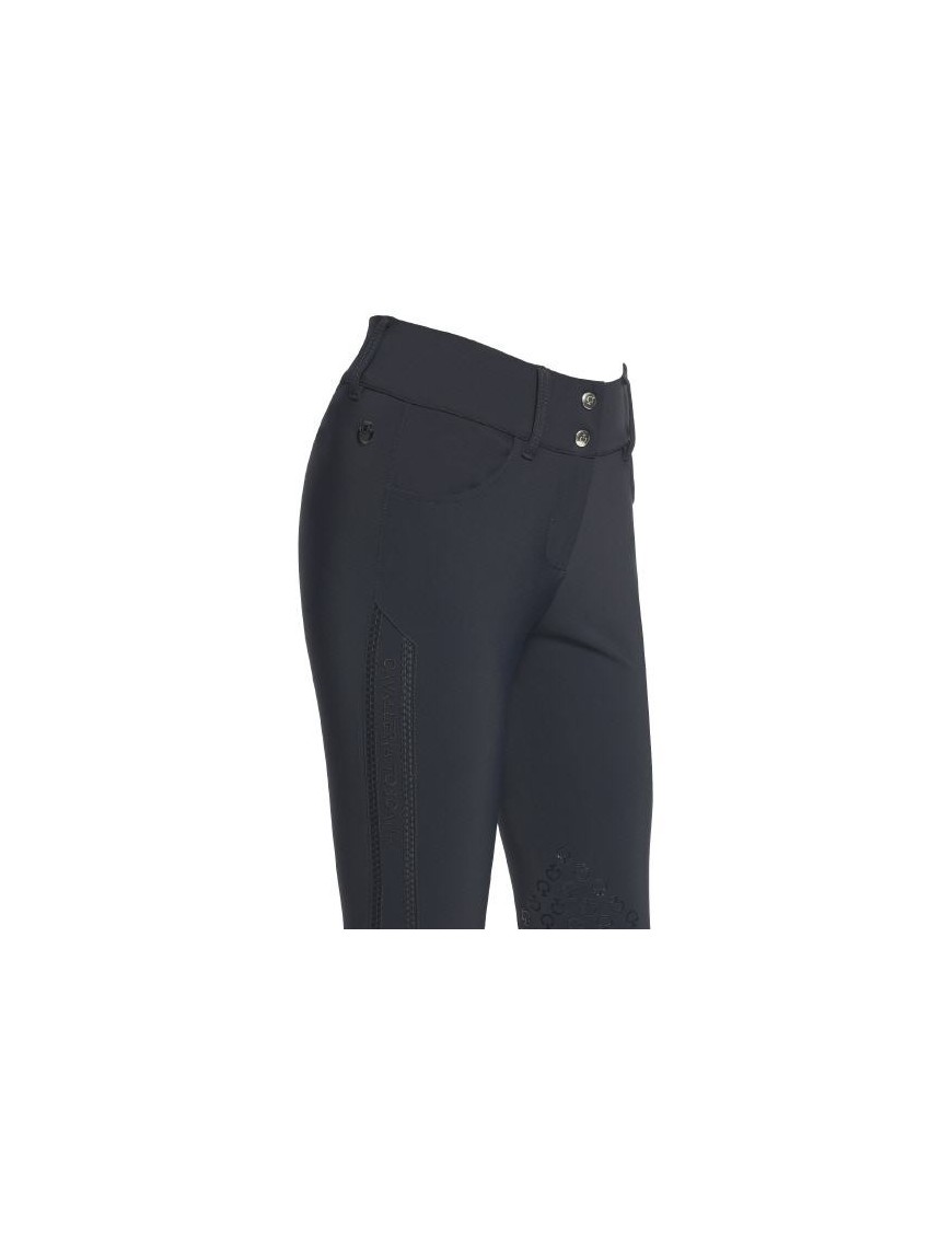 Cavalleria Toscana - Cavalier - Pantalon de concours brodé Femme PAD158 Marine