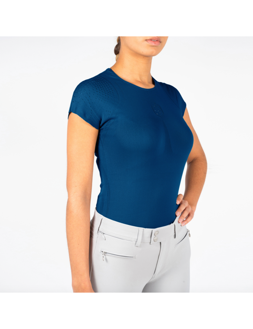 Samshield Collection -Cavalier - T-shirt Technique manches courtes Luana Seaport Blue SS22 Femme