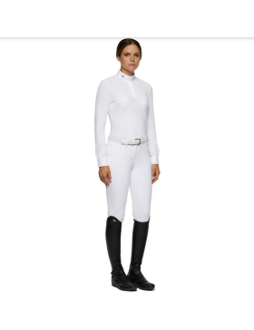 Cavalleria Toscana - Femme - Polo de concours manches longues CAD203 Blanc