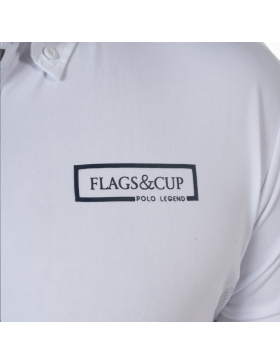 Flag's And Cup - Polos et Chemises - Polo Homme Comodoro Manches Longues Blanc