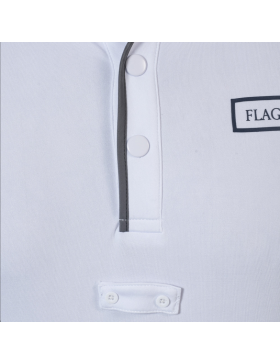 Flag's And Cup - Polos et Chemises - Polo Homme Comodoro Manches Longues Blanc