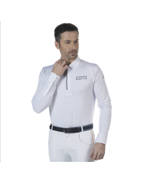 Flag's And Cup - Polos et Chemises - Polo Homme Comodoro Manches Longues Blanc