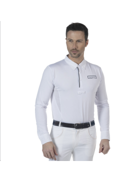 Flag's And Cup - Polos et Chemises - Polo Homme Comodoro Manches Longues Blanc