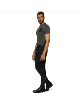 Cavalleria Toscana - Homme - T-shirt piqué avec poche coeur PAU059 Noir