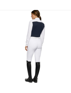 Cavalleria Toscana - Femme - Polo de compétition manches longues CAD206 Royal blue square