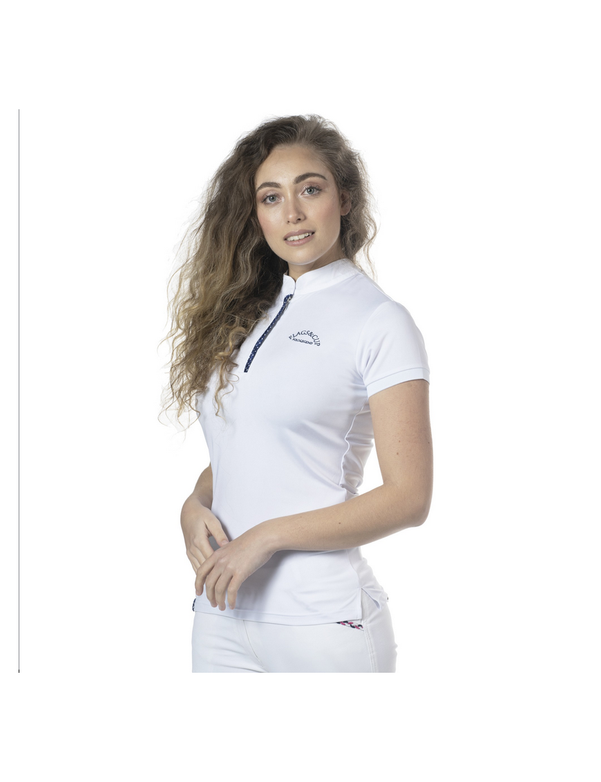 Flag's And Cup - Polos et Chemises - Polo Fille Clorinda Manches courtes Blanc