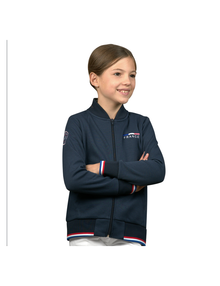 Flag's And Cup - Pulls et Gilets  - Sweat Enfant France Limited Edition Marine